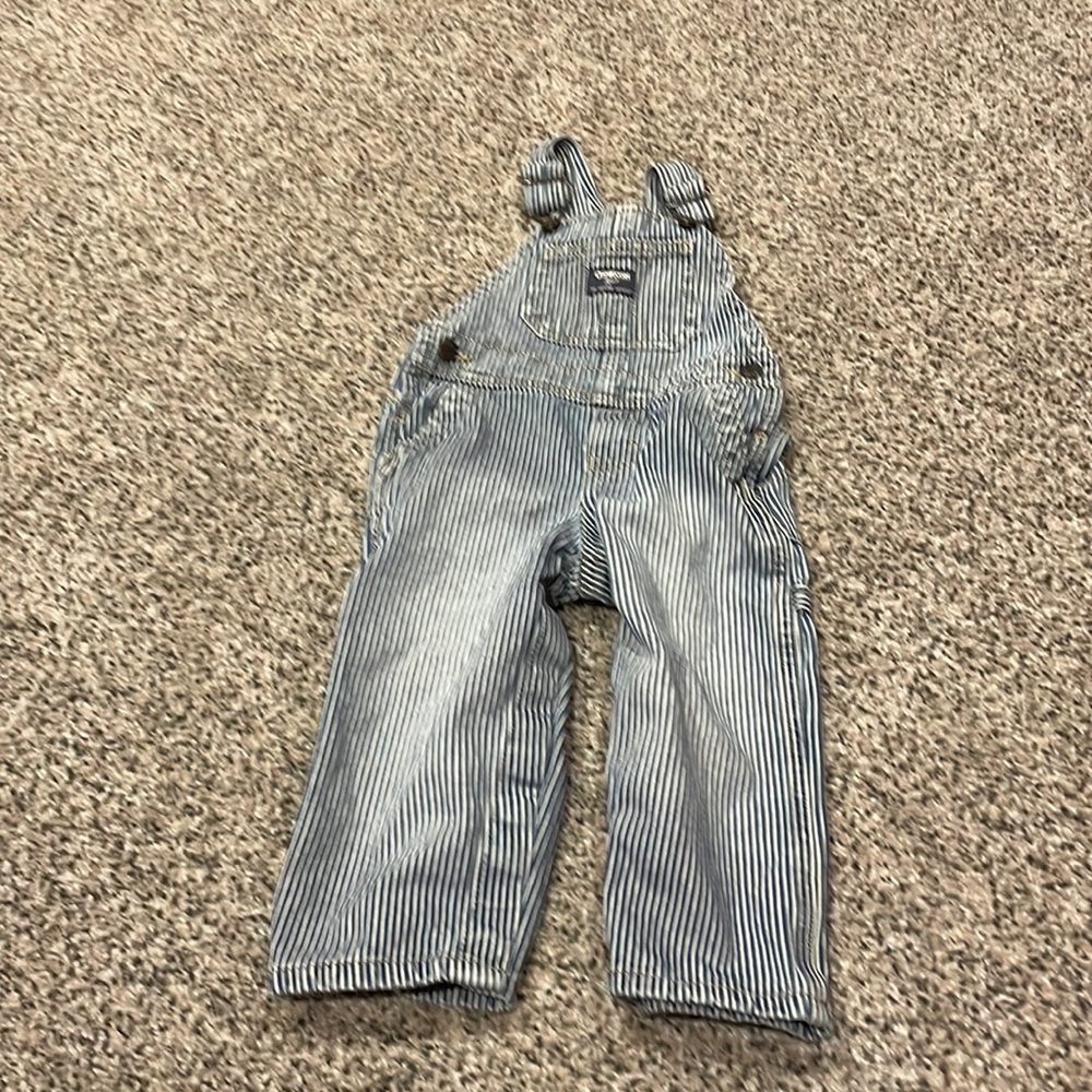 Oshkosh 24month striped overalls.